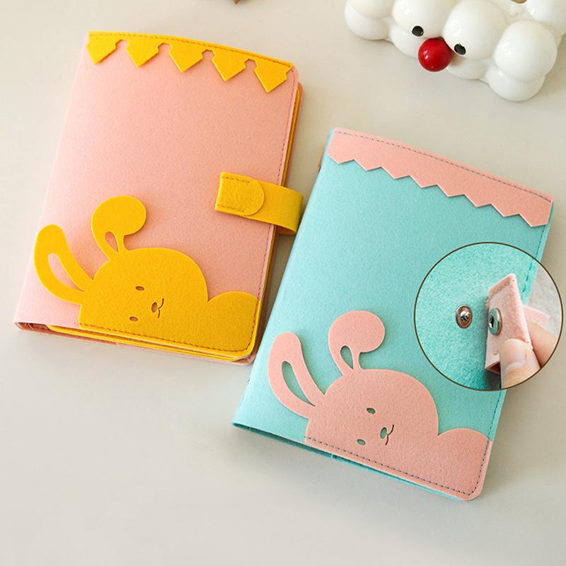 Hair Accessories Storage Book Foldable Non-Woven Fabric Contrasting Color Large Capacity Easy To Carry Hair Clip Organizer