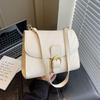 Luxury Retro Lychee Pattern SquareHandbags for Women 2026 New Style Versatile Commute One Shoulder Crossbody Bags PU Pouch