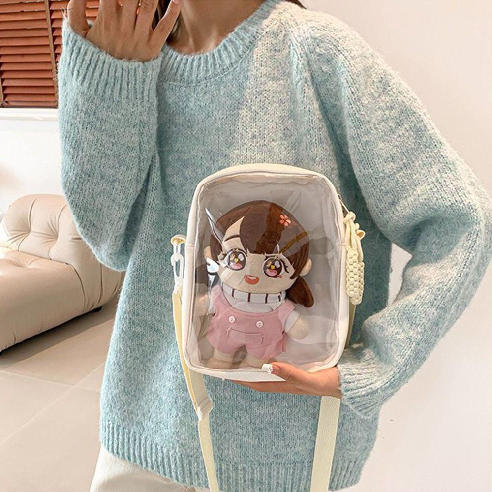 Solid Color Kawaii Itabag Crossbody Bags Shoulder Bag Casual Transparent Bags Travel