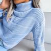 Internet Celebrity Autumn and Winter Turtleneck Long-sleeved Hollow Casual Bottoming Knitted Sweater