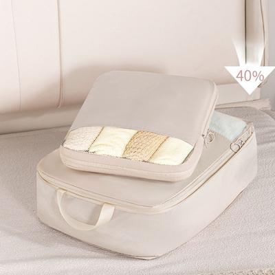 Space Saving Compression Storage Bag with Handle Portable Travel Clothes Sorting Bag Large Capacity Transparent Window