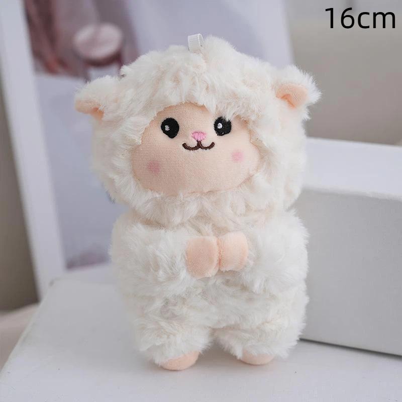 Little Sheep Plush Keychain Adorable Fluffy Animal Stuffed Doll Pendant Unique Gift for Children Friends