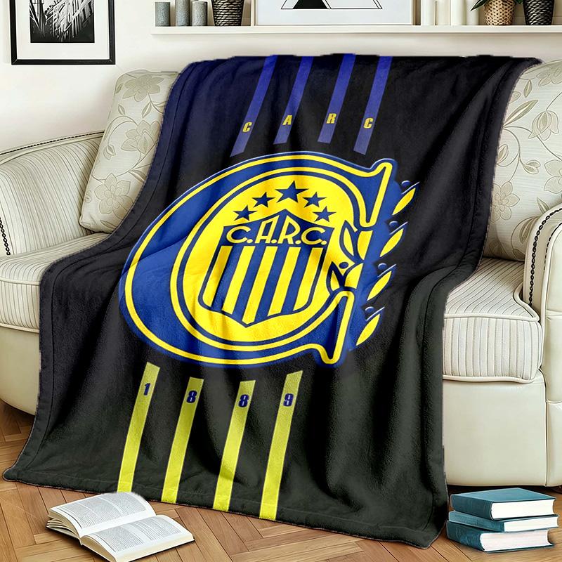 Club Atletico Rosario Central Theme Personalized Outdoor Flannel Blankets Soft And Suitable For All Seasons Perfect For Sofas Beds And Camping