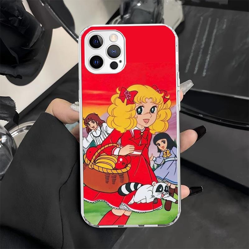 

Candy 90s Anime Phone Case for iPhone 11 12 13 Mini 14 15 Plus 16 Pro Max 17 Air 16E 7 8 SE 17ProMax Soft Fundas Cover 11 12 13 iPhone 16 Plus
