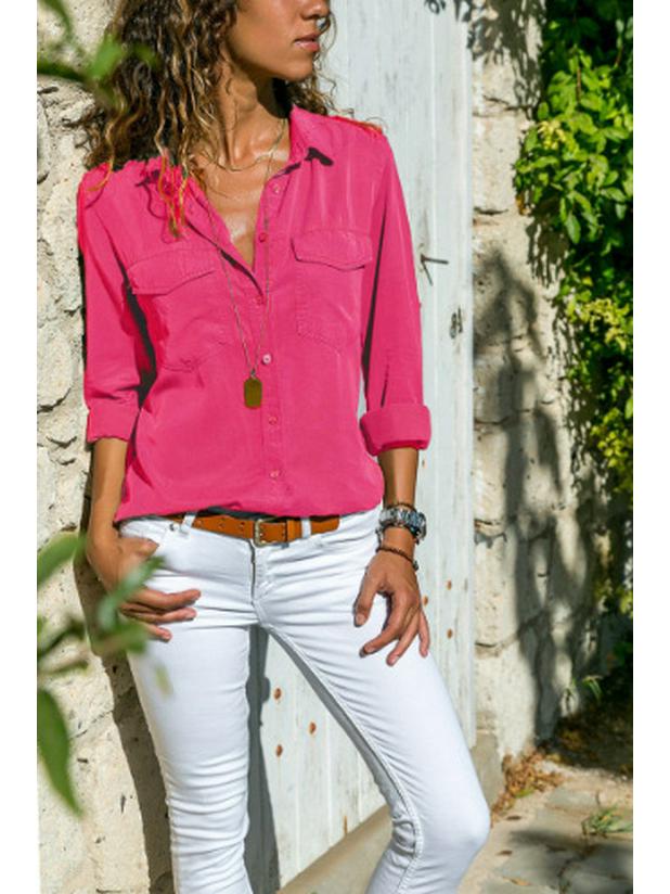 2024 Autumn/Winter New Women's Lapel Long Sleeve Shirt