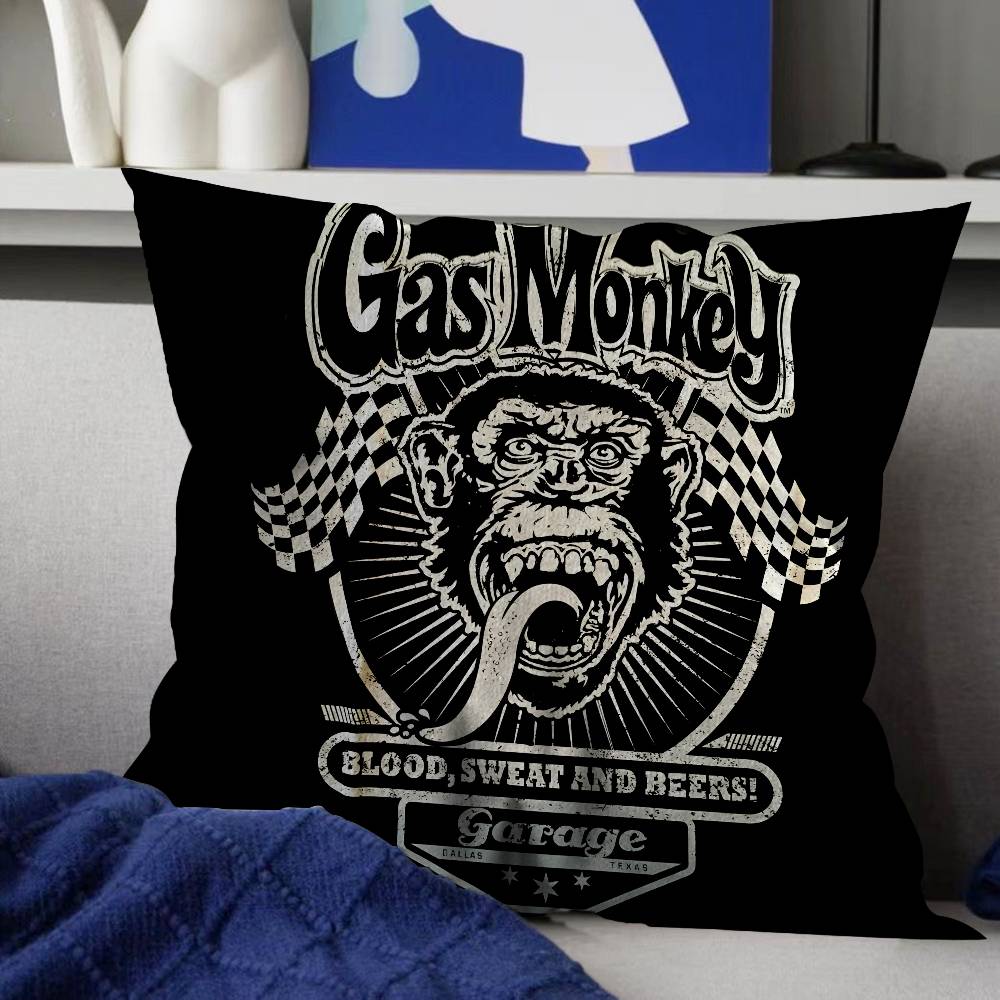 Gas Monkey Garage Logo Pillowcase toon Gift Cushion Cover Bedroom Home Sofa Chair Seat Decor pillow case