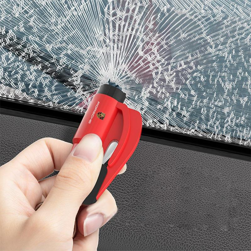 3-in-1 Car Safety Hammer Auto Emergency Glass Window Breaker Car Goods For Porsche Cayenne Panamera Macan Boxster 911 928 944 918 917