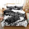 3D Print Anime Berserk Logo Bedding Set 3D Printed Suitable For Bedroom Duvet Cover Set With Pillowcases Kids Home Textile