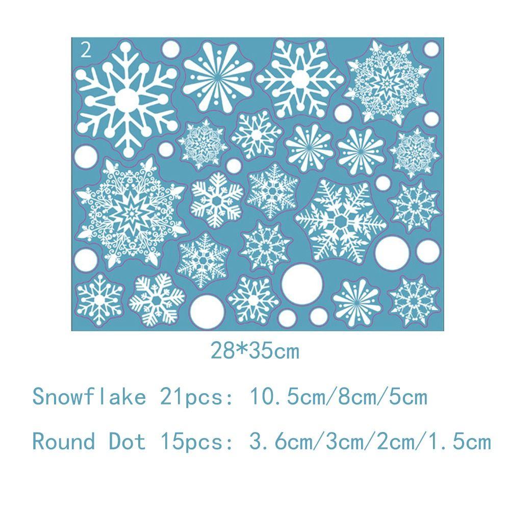 4 pieces PVC Christmas Snowflakes Sticker Electrostatic Glass Clings Glass Sticker White Snowflake Wallpaper Wall Sticker