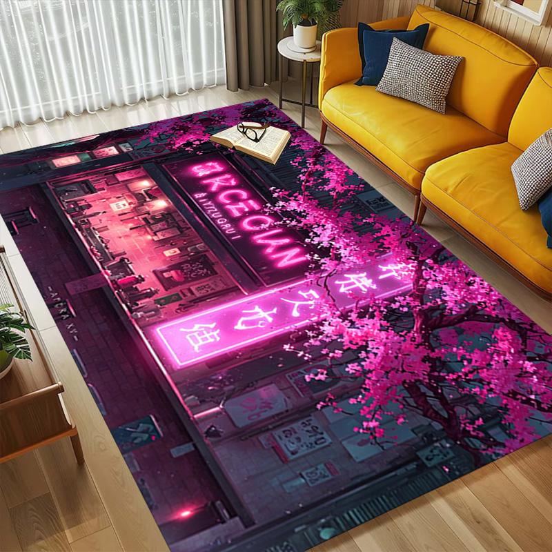 Neon Dreams Living Room Nonslip Area Rug Soft Carpet For Bedroom Game Playroom Sofa Office Home Decor Doormat Christmas Gift C92982