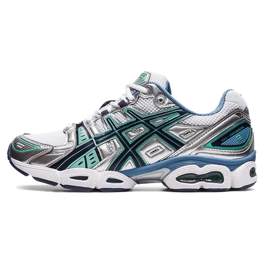 

New Asics Gel Nimbus 9 White Mint Steel Blue 1201A424-104 40.5