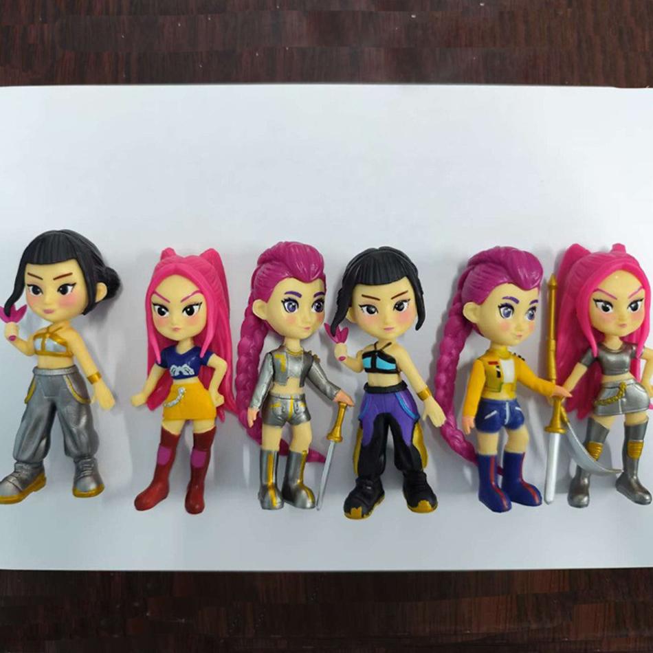 Popular Kpop Demon Hunters Figure Toy PVC Model Cartoon Gaming Peripherals Desk Decoration With Box Doll Children Gift