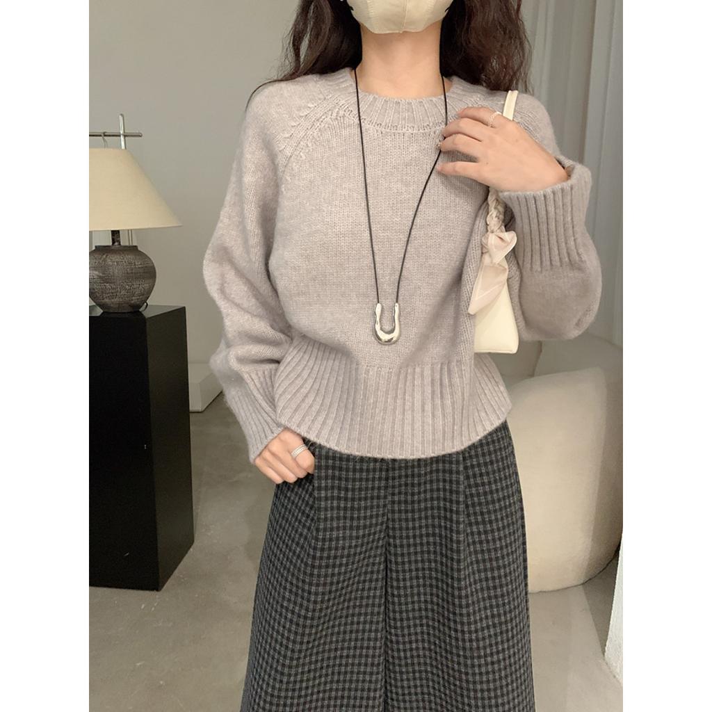 Ladies, Raglan Sleeves, Knitwear, Front Shoulder, Sweater, Long Sleeved, Warm Top