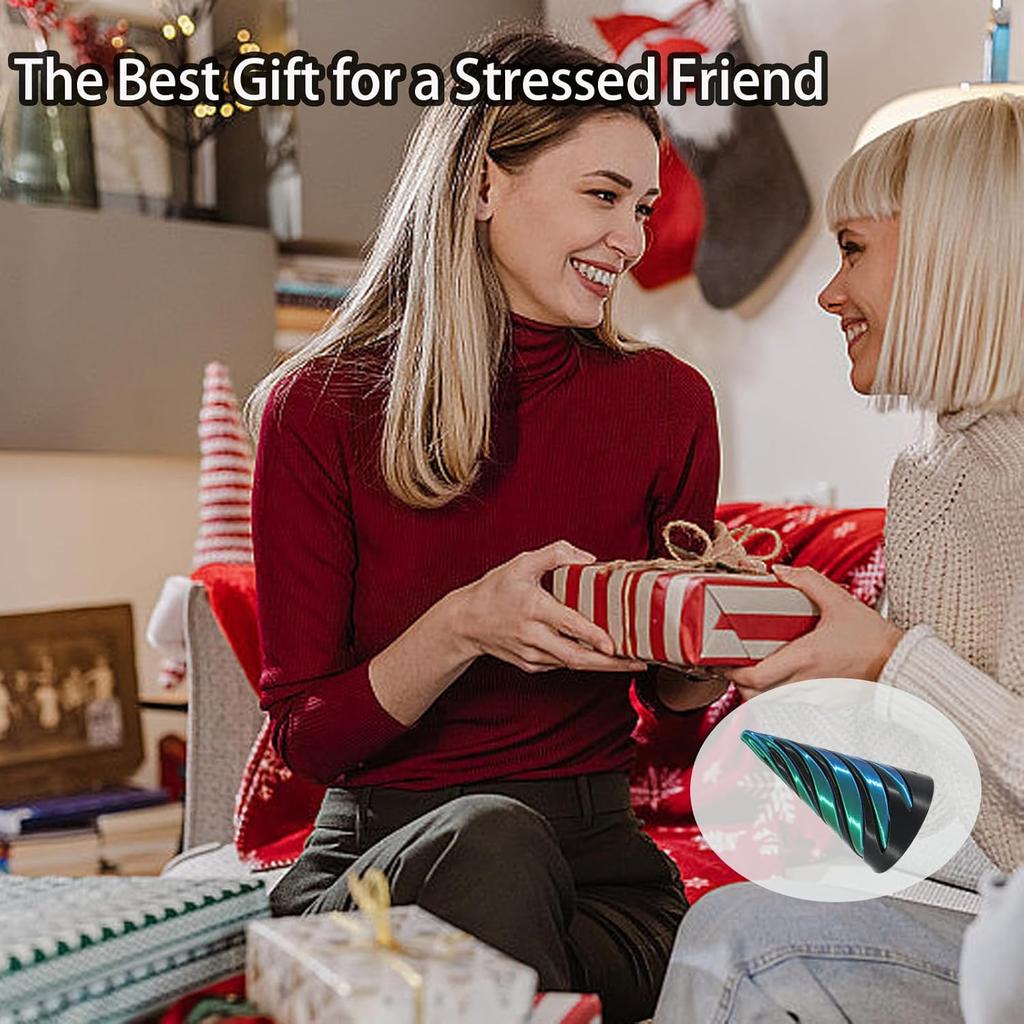 3D Printed Spiral Fidget Toys Decompression Spinning Three-Dimensional Structure Fingertip Dual Color Stress Relief Toy