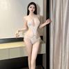 Sex uniform temptation cross-strap three-point underwear small chest big uniform one-piece sex underwear women