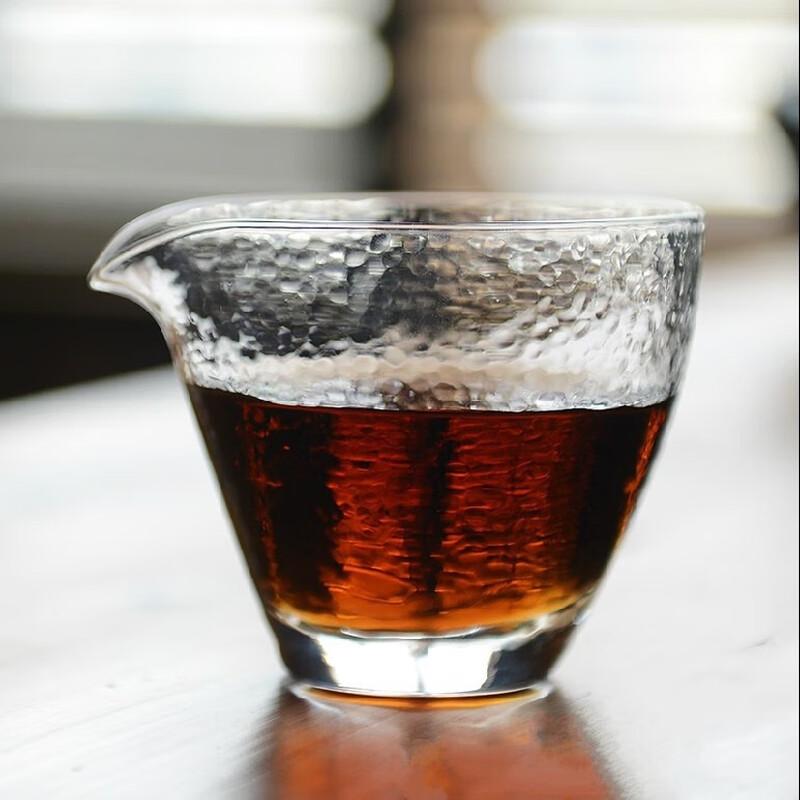 Handmade Hammered Glass Tea Pitcher