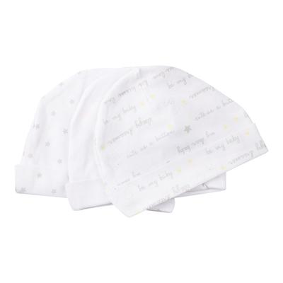 white cotton newborn hat