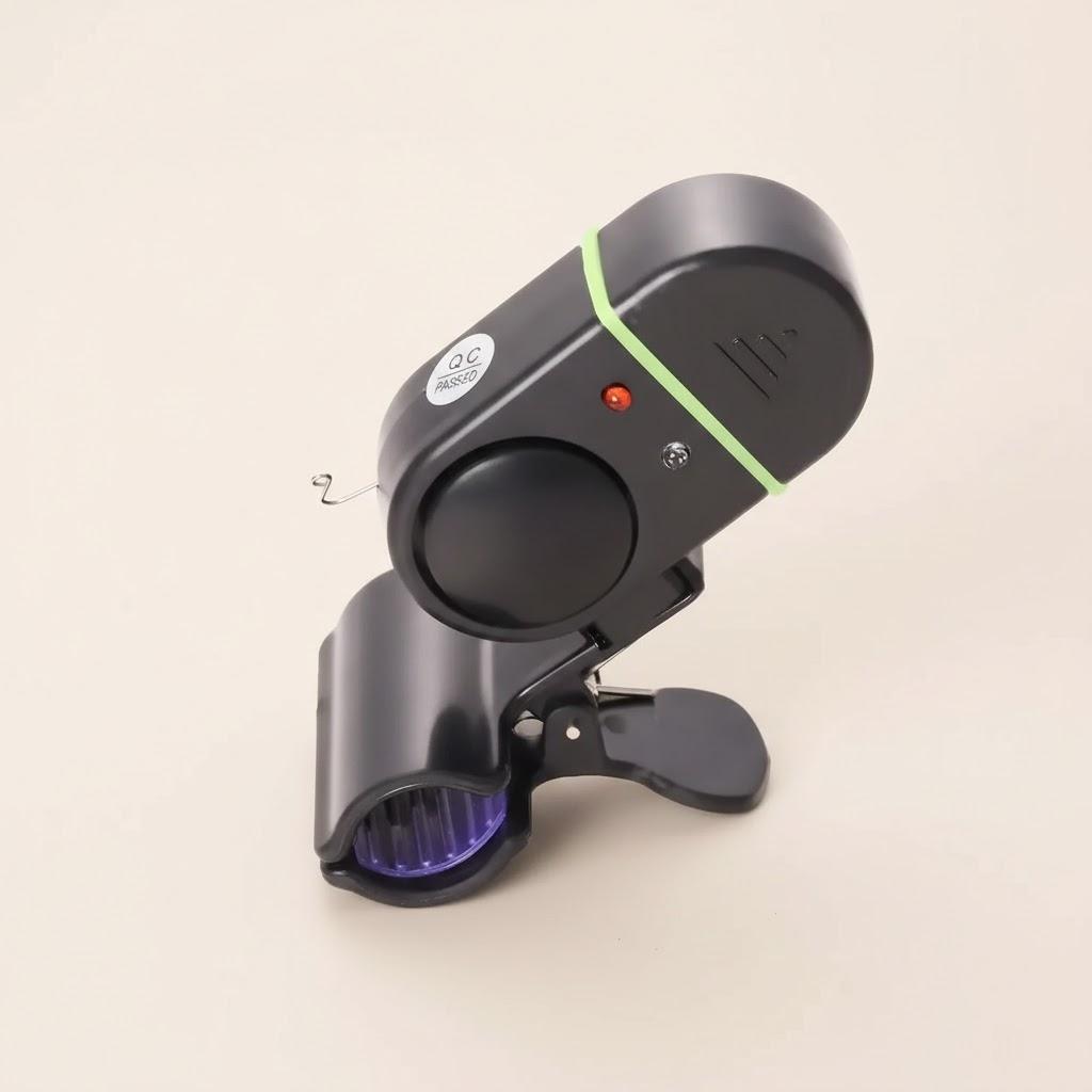

Fish Bite Lure Alert Alarm Fishing Rod Outdoor Buzzer Soft Rubber 2 LED Light Indicator Clip-on чорний