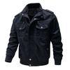 Men's Casual Color Jacket Zipper Pocket Stand Collar
