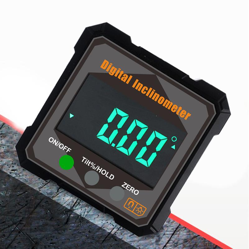 Digital 4 Sided Magnetic Dual Laser Inclinometer Protractor for Woodworking Accurate Angle Measurement DIY Projects
