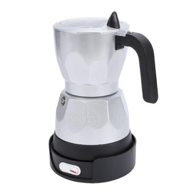 Elektrische Kaffeemaschine 3 Tassen Aluminium Achteckiger Elektrischer Mokka-Topf für Zuhause Reisen