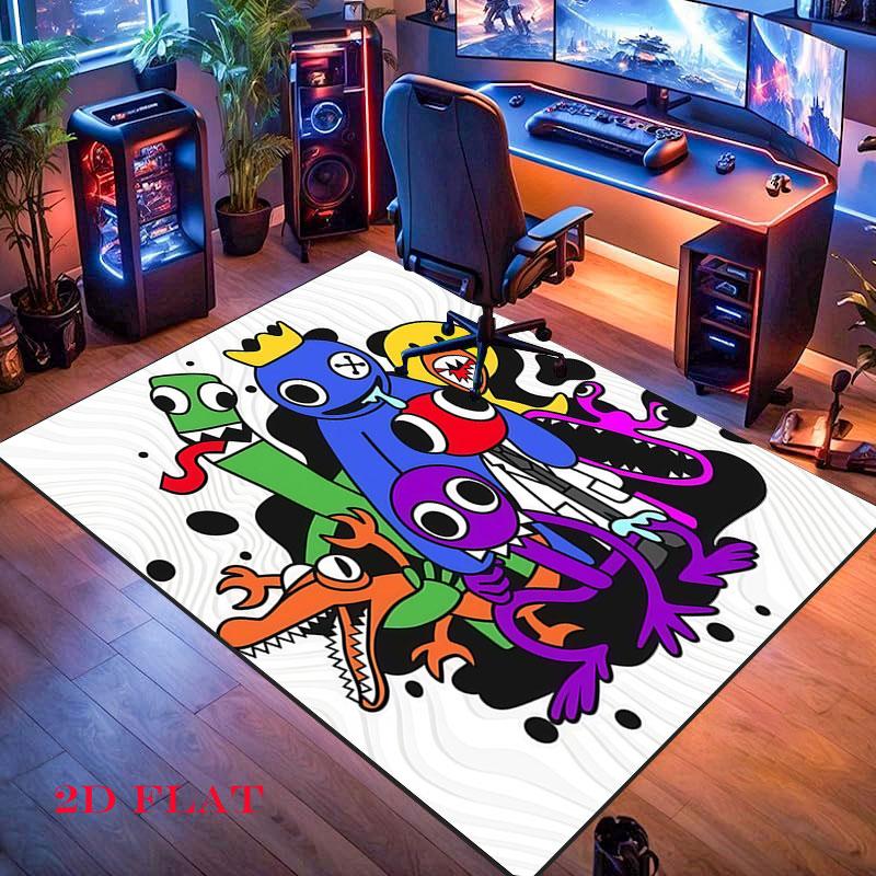 Rainbow Friends Glory Carpet Rug for Living Room Bedroom Home Sofa Decoration,Kids Play Nonslip Floor Mat