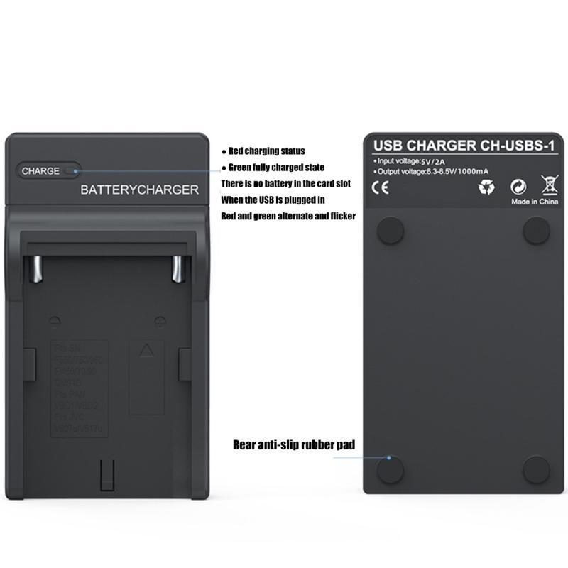 USB C Camera Battery Charging Adapter Replacement for FM500H QM51D QM71 F550 F570 QM71 QMR QM91D Battery