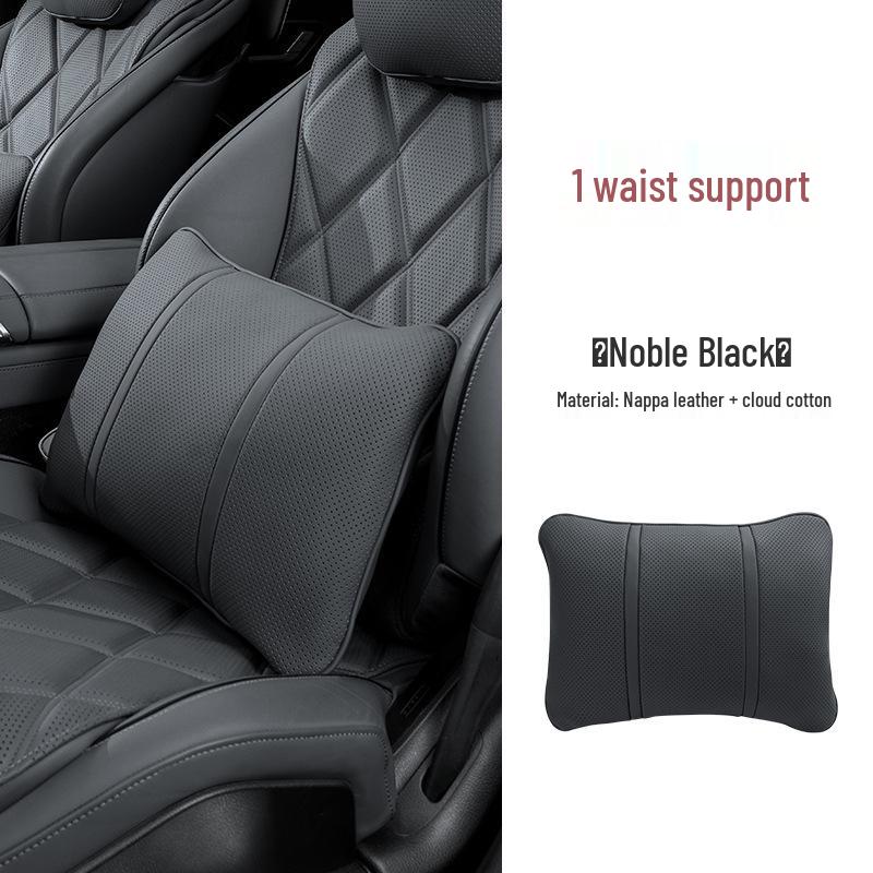 Premium Maybach S-Class Headrest & Breathable Lumbar Support Cushion
