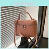 Solid Color Lychee Texture Embossed Shoulder Square Bag With Zipper Closure For Daily Use