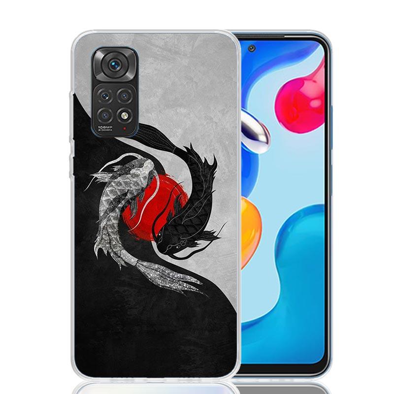 Japan Koi Fish Yin Yang Art Phone Case For Xiaomi Redmi Note 14 13 14S 12S 12 11S 11T 11E Pro Plus 10S 10 9S 9 Art Customized Co