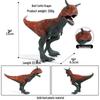 Double-Crested Dilophosaurus Model: Velociraptor Blue & Styracosaurus Dinosaur Toy Ornament