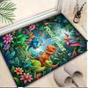 1PC Custom Name Dinosaur Adventure Jungle Theme Floor Mat Ideal for Living Room, Game Rooms, Office, Bedroom,Floor Mat Playful Design