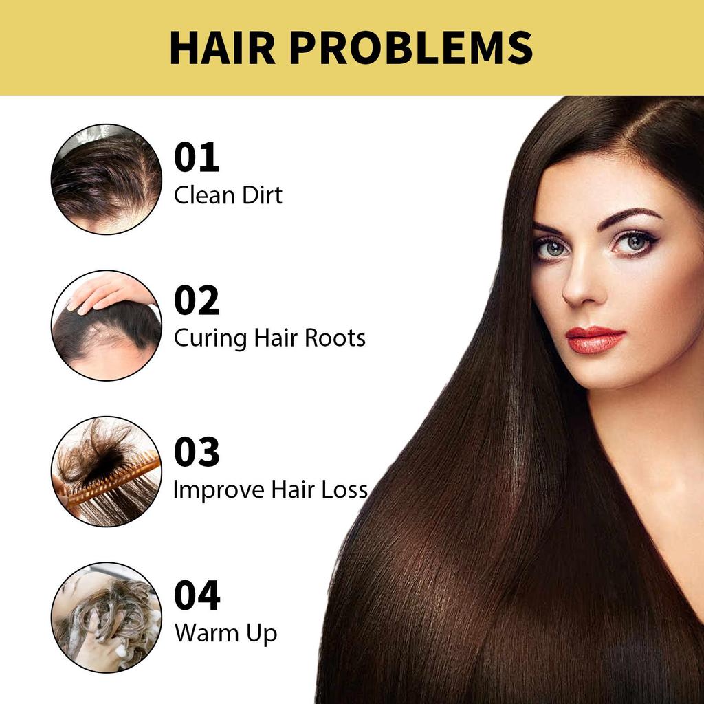 OUHOE Ginger Anti-Hair Loss Shampoo 100ml - Anti-Hair Loss, Strengthens Hair, Removes Dandruff, Controls Oil, and Thickens Hair.