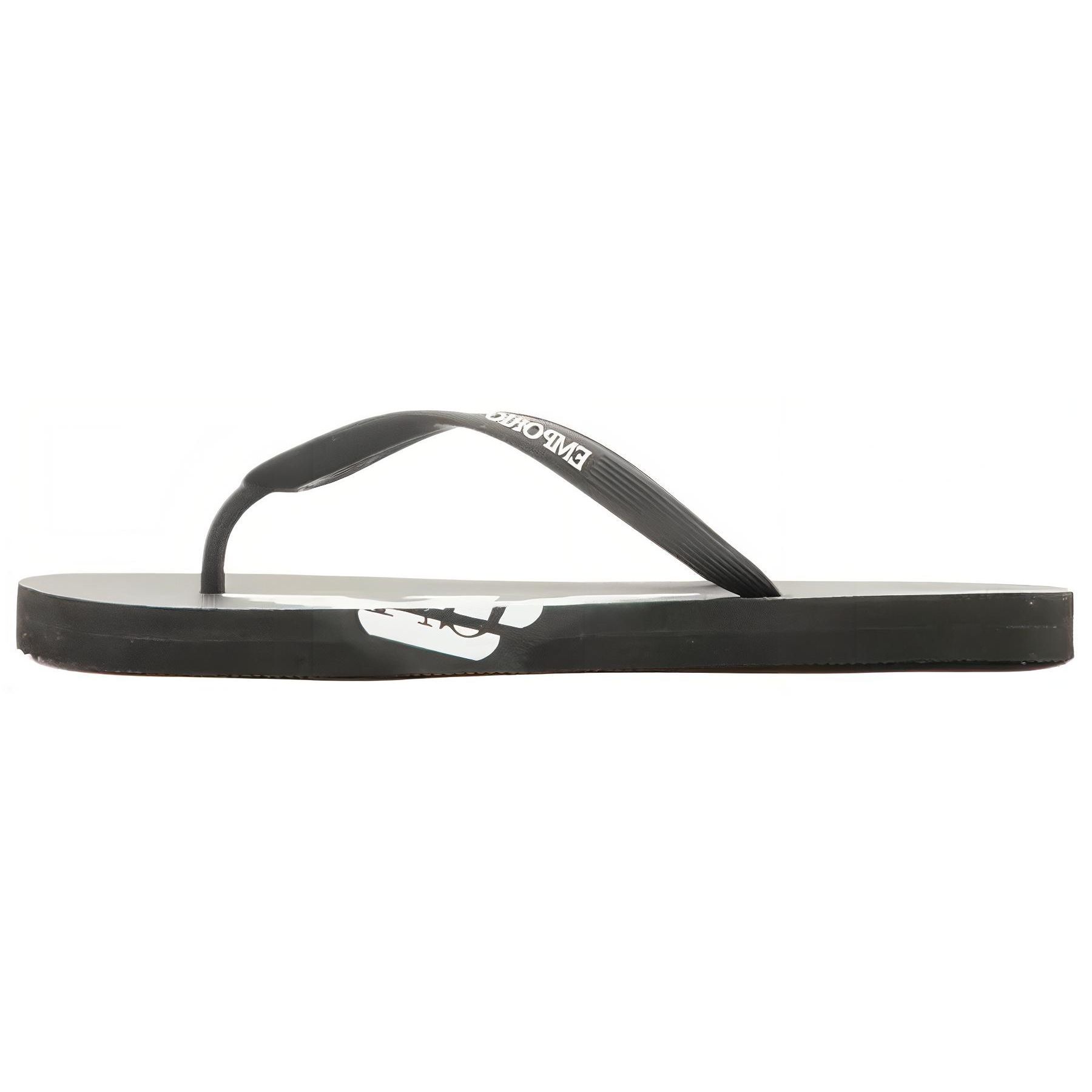 EMPORIO ARMANI Toe Clip Slip On Rubber Sole Flip Flops Unisex Black XVQS08XN746A120 42