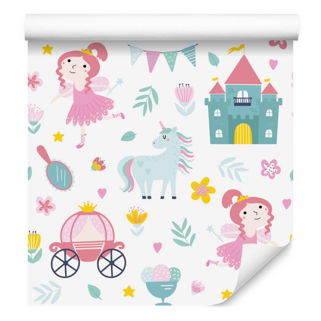 Unicorns and Princesses Wallpaper for Living Room and Bedroom 50x1000