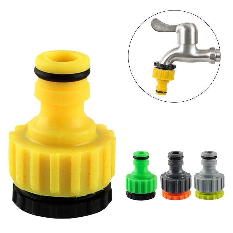 Hose Quick Connector 16mm Nipple Female Threaded Hose Faucet Adapter Garden Watering Irrigation Fittings Universal 1/2"3/4" Inch
