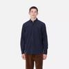 Carhartt WIP Bolton Shirt Solid Color Point Collar Button Long Sleeve Shirt Men Shirts Air-Force-Blue I030238-29L-GD