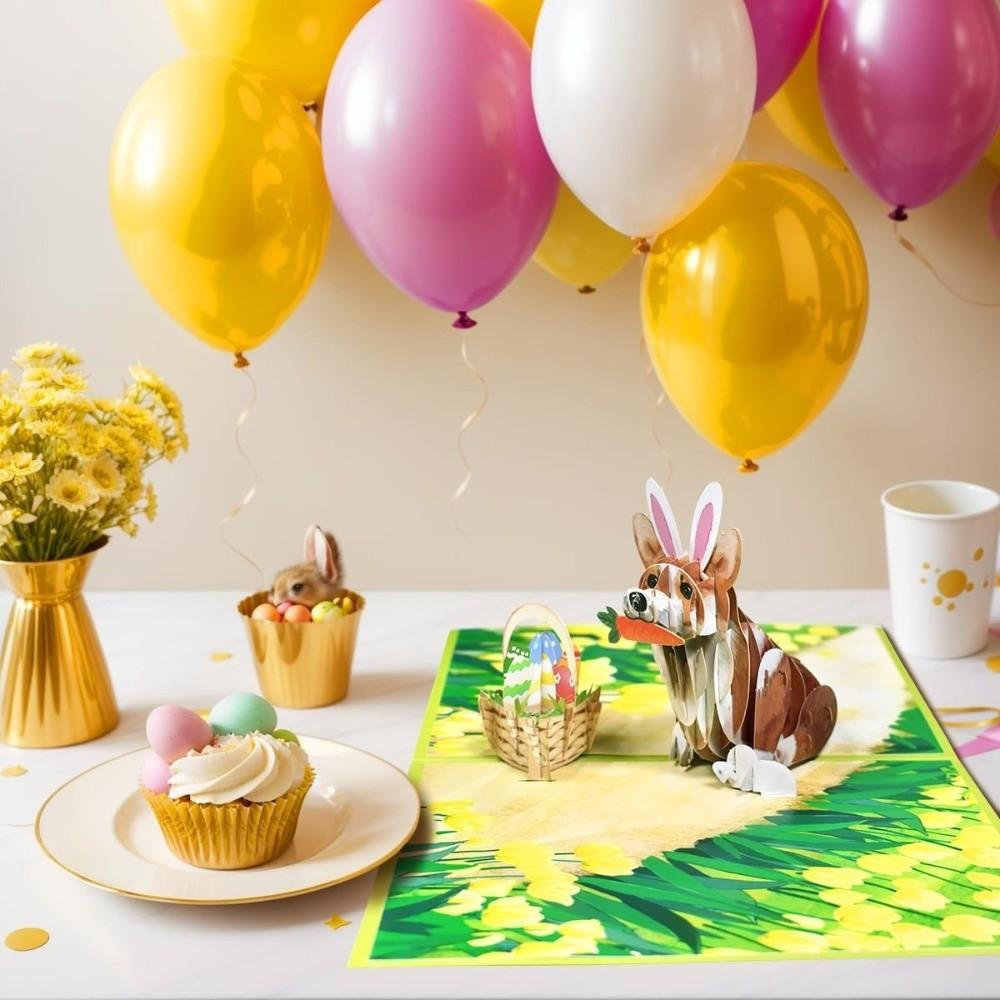 with Envelope 3D Popup Easter Card Paper Arts Celebration Card  Home Ornaments