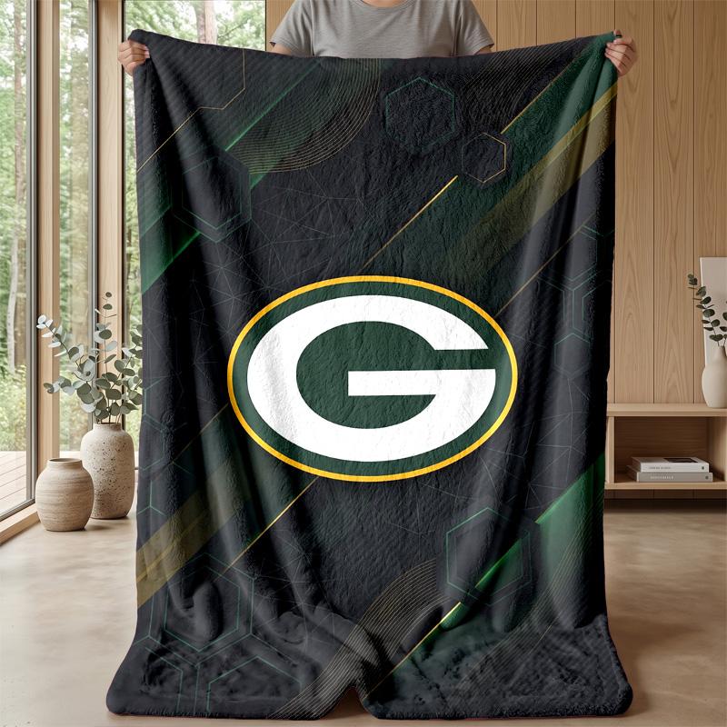Coperta in Flanella Pile Green Bay Packers Coperta Calda e Accogliente per Divano Letto Viaggio Uso Stagionale