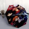 1 Stück Jujutsu Kaisen Inspiriertes Regenschirm Automatisches Öffnen Schließen, Tragbares 3-fach Design, 8-Speichen Eisenrahmen, Outdoor, Perfektes Geschenk für Fans, Reisende,