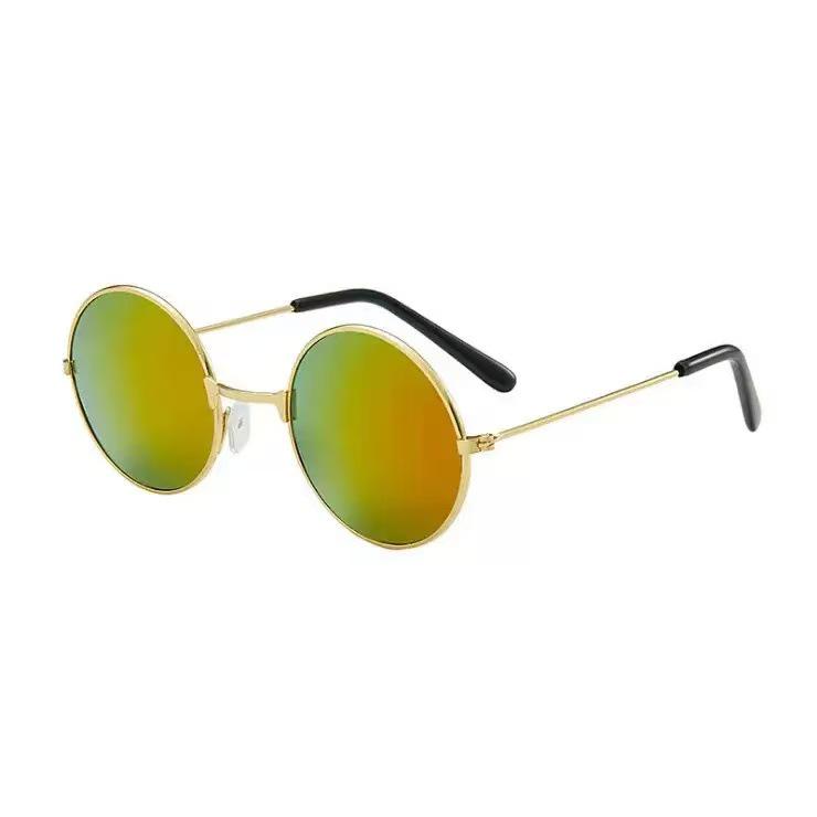 Retro Round Metal Sunglasses - Unisex Prince & Harry Potter Style, Perfect for Weddings