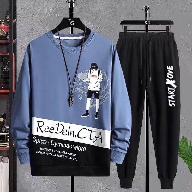 

Мужские повседневные спортивные костюмы: Модные стили весна/осень, стильные толстовки, крутые наряды для мальчиков и подростков 2XL (135-150 jin)