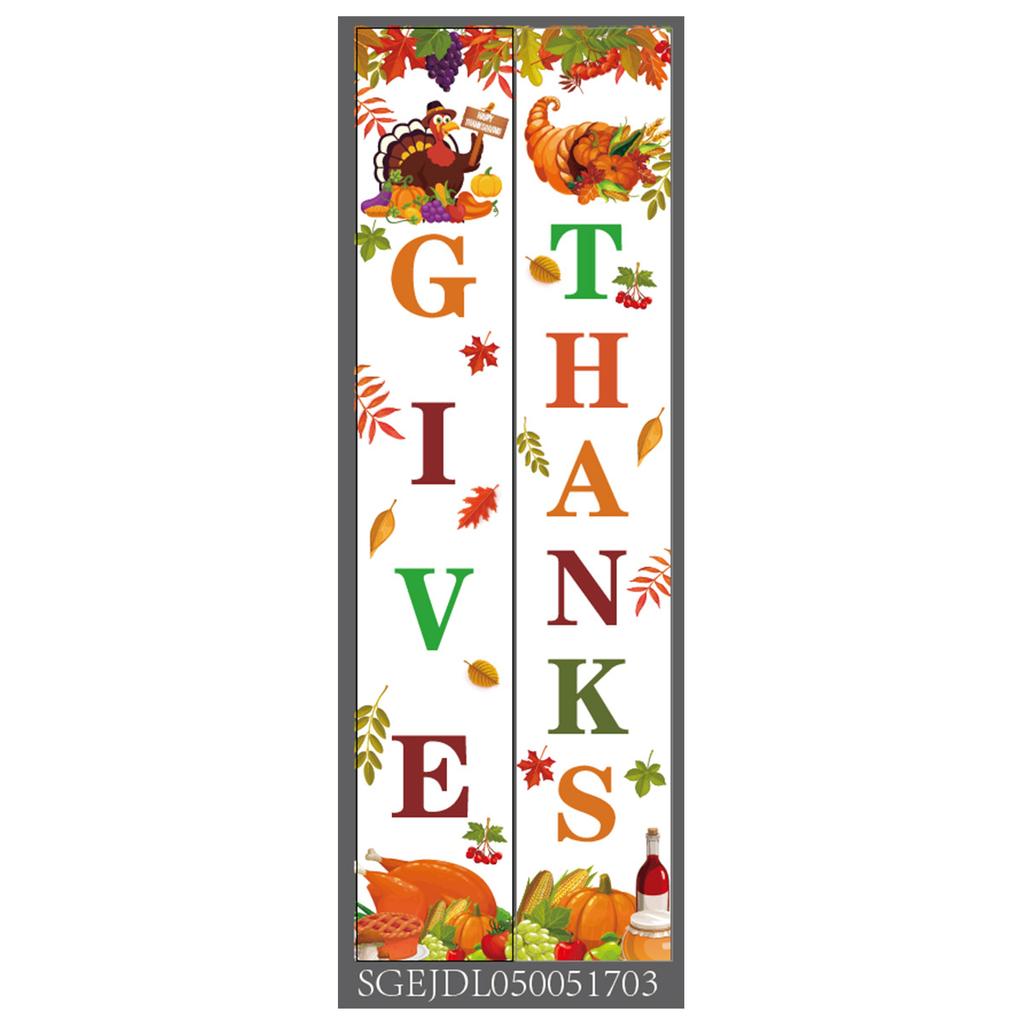 Thanksgiving Veranda Spruchpaar 30 * 180Cm Außenhof Hängestoff Kann Entworfen Und Angepasst Werden