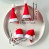 1/12pcs Childhood Fun Christmas Hat Hair Clip 3D Plush Christmas Hat Styling Clip Christmas Theme Cute Hair Accessories