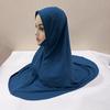 H124 Erwachsene hochwertige große Größe muslimischer Hijab-Schal mit Kinnteil islamische Kopftuch-Hüte Armia zum Überziehen Kopftuch Turbanmützen