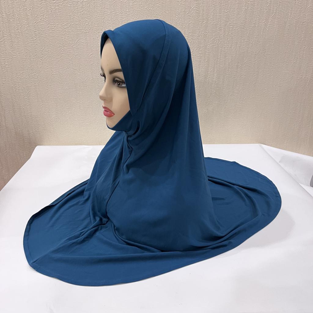 H124 Erwachsene hochwertige große Größe muslimischer Hijab-Schal mit Kinnteil islamische Kopftuch-Hüte Armia zum Überziehen Kopftuch Turbanmützen
