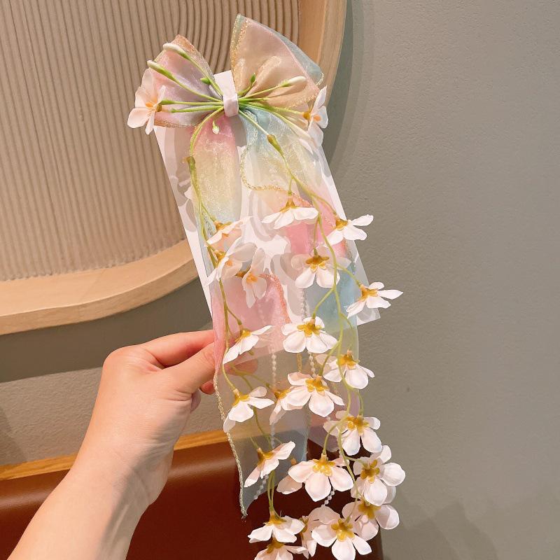 Lily Large Bow Flower Hair Clip for Girls – Ancient Style Accessory