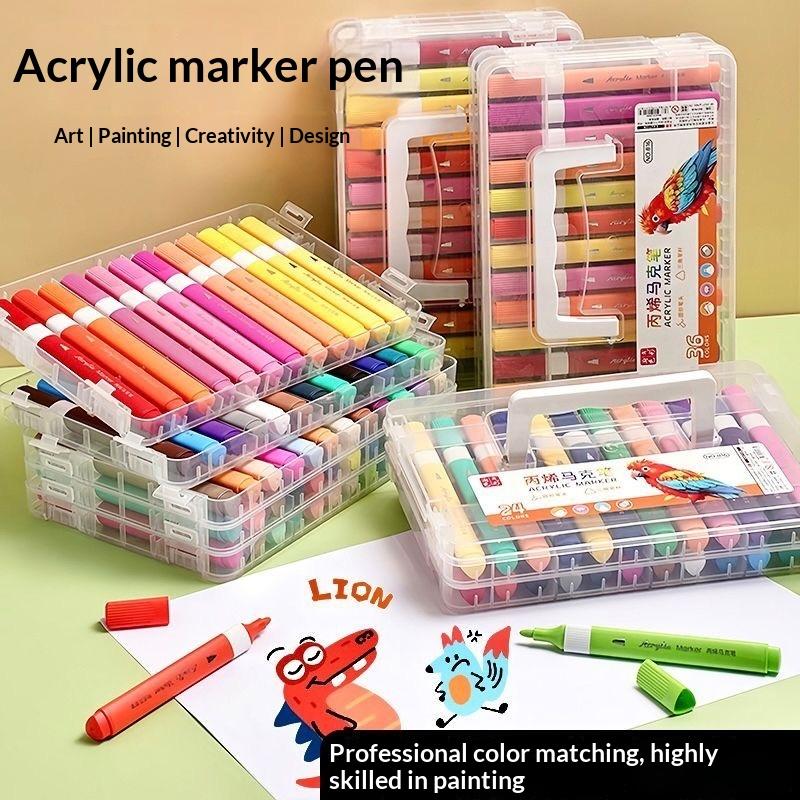 Direktes Flüssig-Acryl-Marker-Stift Weiche Spitze Legbarer Aquarell-Stift Sichtbarer Tintenstand Kunst-Farbstift Für Schüler Graffiti Diy Zeichnen