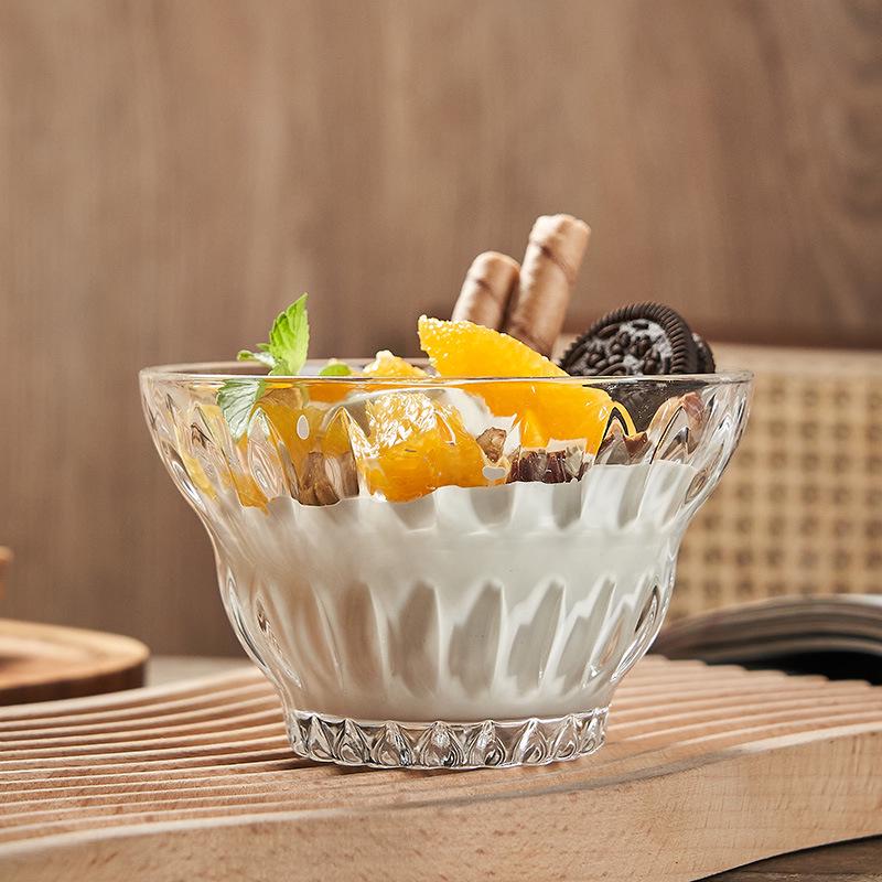 Mesopotamische Glas-Dessertschale: Eisbecher mit kurzen Beinen, Eis am Stiel Halter, Milchshake und Milchteetasse