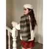 Winter new Christmas new knitted scarf fashionable versatile high sense warm neck protection against wind and cold scarf
